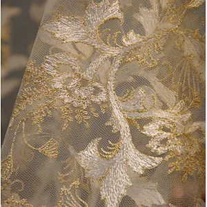 2019 african mesh net embroidery sequins tulle lace fabric