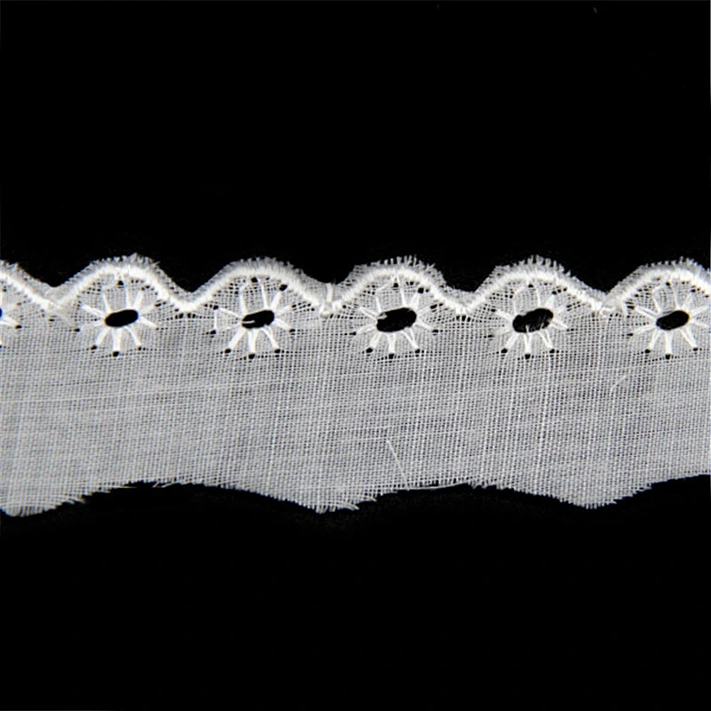 2.5CM Most popular swiss tc vouile lace trimming embroidery