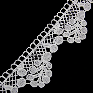 10.5cm  100% Polyester Chemical Embroidery Beaded Lace Fabric