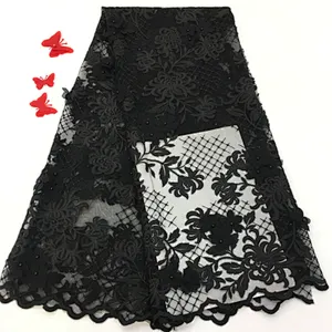 2019 wedding fabrics new beaded multicolor lace fabric beaded embroidery wholesale