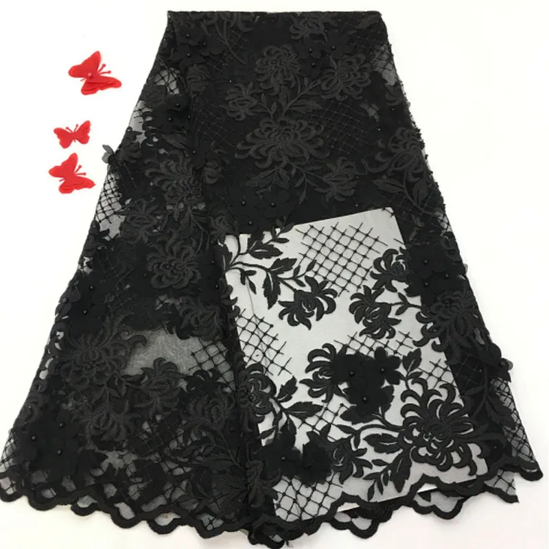 2019 wedding fabrics new beaded multicolor lace fabric beaded embroidery wholesale