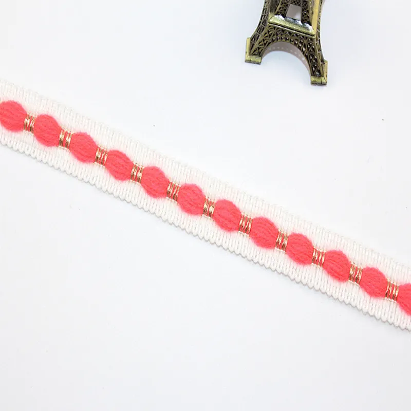 hot sales 2cm african woven polyester lace trim