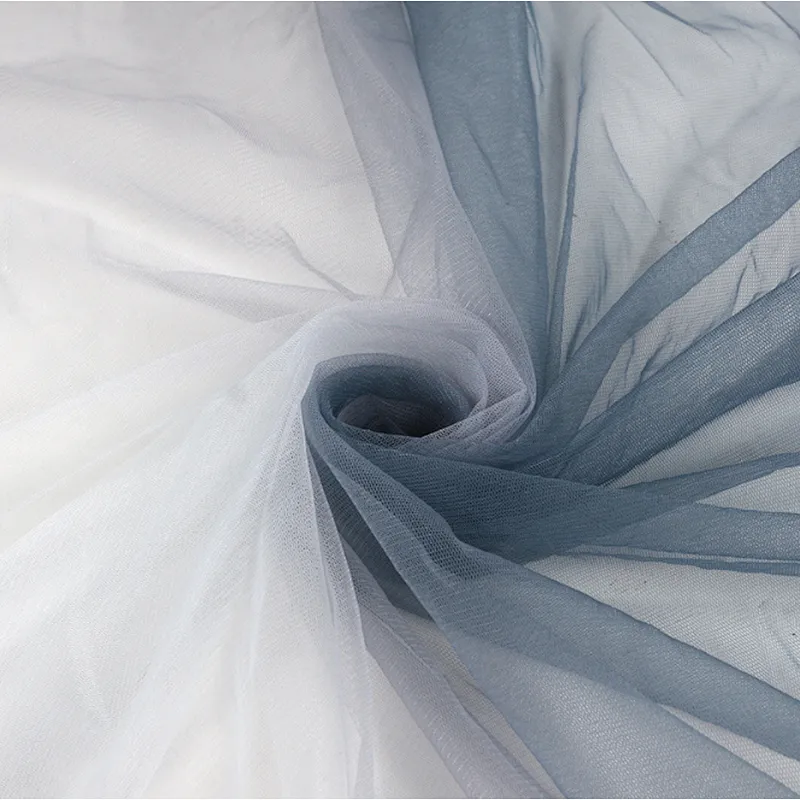 2019 new promotion gradient printing nylon lace fabric