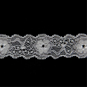 1.6cm Nylon Spandex Elastic Floral Lace Ribbon
