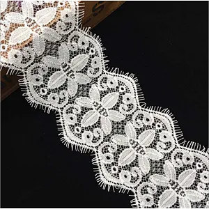 Fashion hot sale 10*300cm 100%  nylon french eyelash lace trim