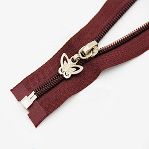 lemo 5# 7 Inch Colorful Auto Lock Open End Nylon Zippers With Decorative pull