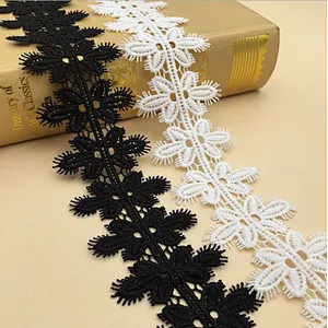 OEM Custom Polyester Cotton African French Chemical Embroidered Lace Trim