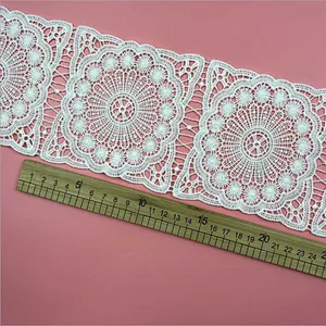 Wholesale White Chemical Embroidered Lace African Lace for Garments