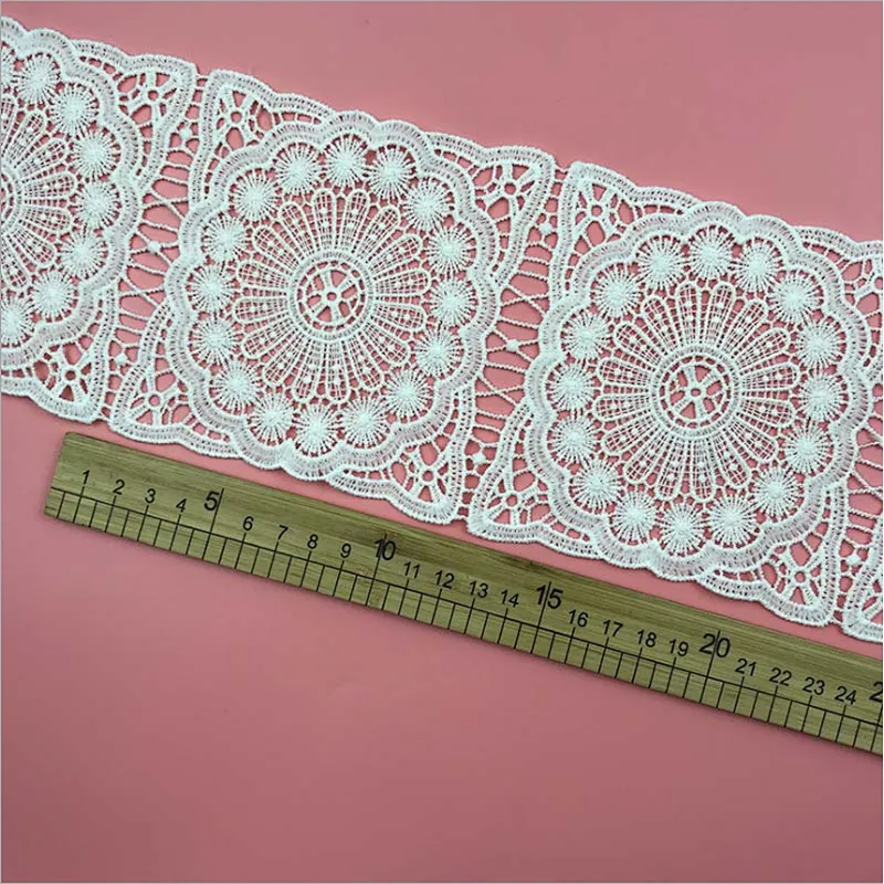 Wholesale White Chemical Embroidered Lace African Lace for Garments