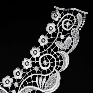 17.5cm Vigorous Elegant Flower Patterns with Decoration Polyester Collar Lace
