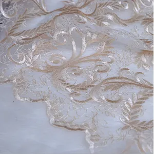 goodlooking high quality african embroidery wedding lace fabric tulle mesh