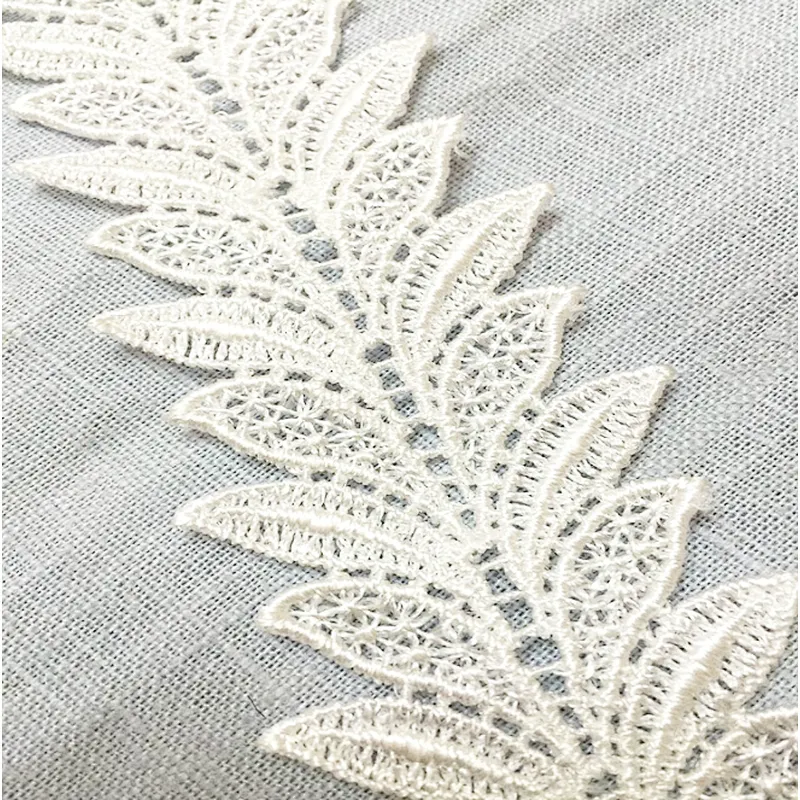 wholesales flowers leaves hollow french  lace trim