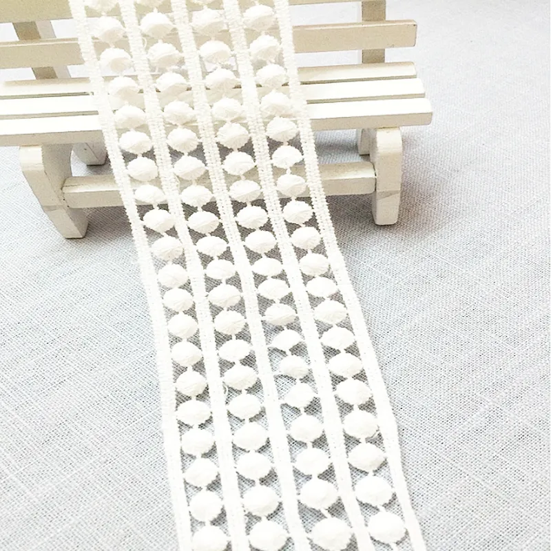 2019 fashion lace trim cotton chemical lace for dress