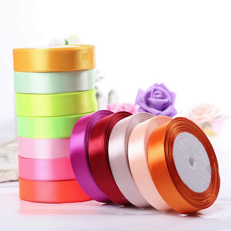 Colorful 6 Inch Polyester Satin Ribbon