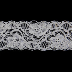 3.7CM Stretch Bridal Spandex/Nylon Lace Fabric
