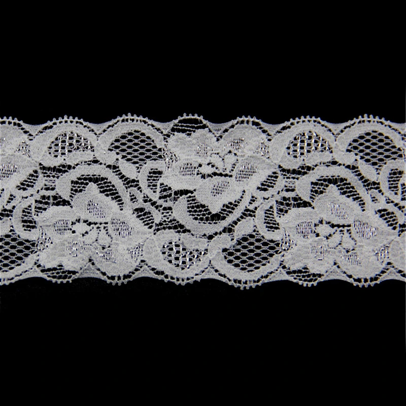 3.7CM Stretch Bridal Spandex/Nylon Lace Fabric
