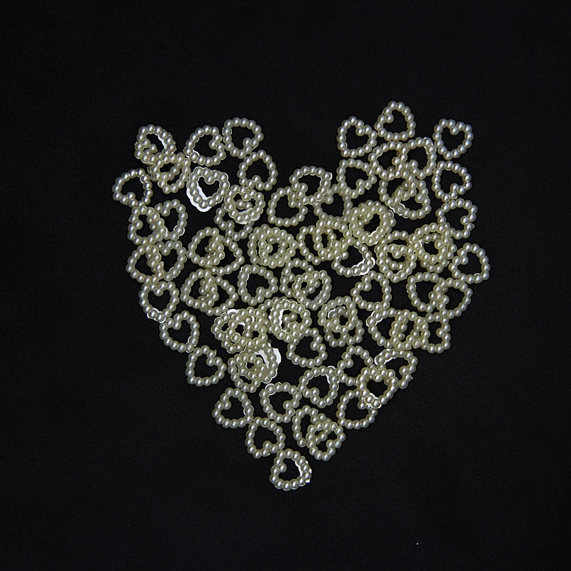 Decorative Polished 10mm Heart Shaped Plastic ABS Pearl Beads