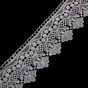 10cm Global Shape Chemical Bridal Embroidery Lace Fabric