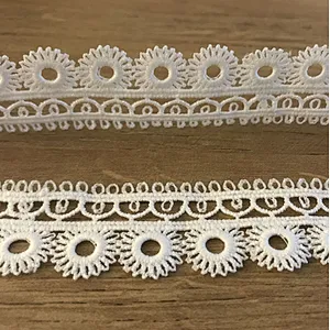 wholesale different african design polyester round  lace trim