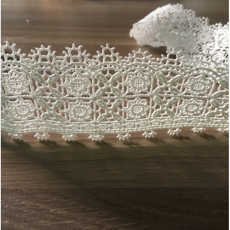 french wholesale Bilateral 5CM polyester chemical embroidery lace designs