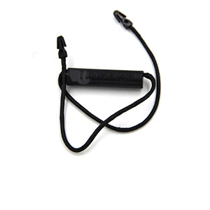 Garments Black Elastic String hang tags design plastic