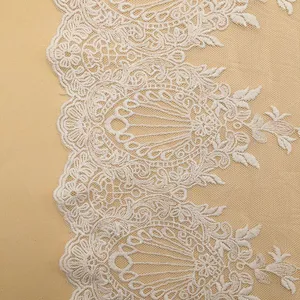 french  embroidery 100% cotton voile tulle lace fabric