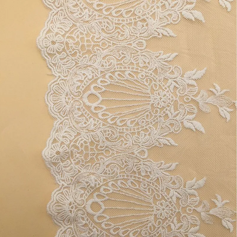 french  embroidery 100% cotton voile tulle lace fabric