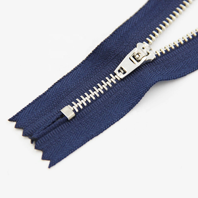 5# plating white nickel shinny silver teeth metal brass zipper