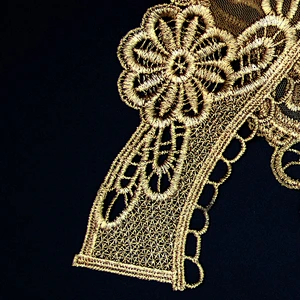 20.5cm V Shaped Lady Clothing Flower Pattern Polyester Collar Lace