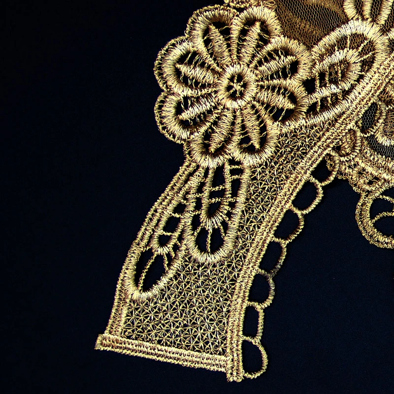 20.5cm V Shaped Lady Clothing Flower Pattern Polyester Collar Lace