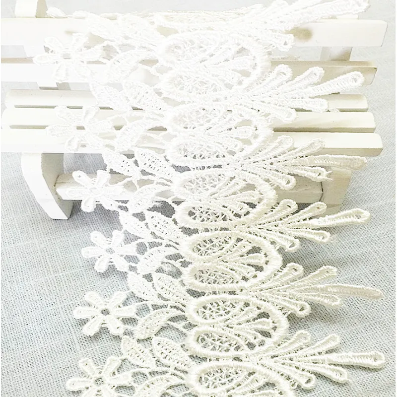 2019 newest best selling lace fabric polyester chemical lace trim