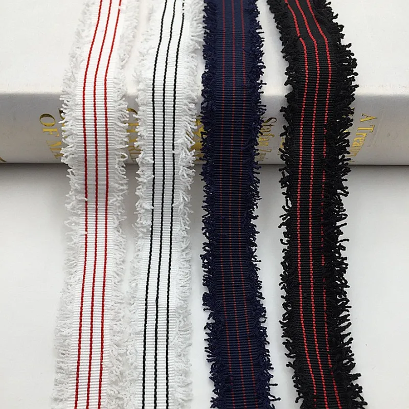 african 2CM mixed color woven ribbon lace
