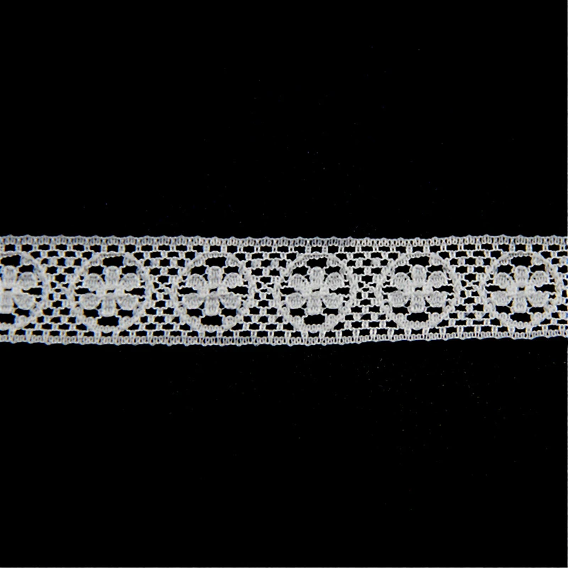 1.4cm Scalloped Vintage Elastic Floral Nylon Elastic Lace Ribbon Trimming for Decoration Craft