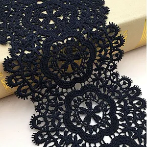 2019 latest african design polyester DIY lace  trim for dress