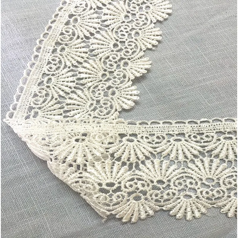 100% polyester african lace fabric embroidery chemical lace trim with high quality