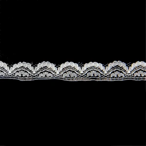 Bazaar 1.4cm Wonderful Vintage Elastic White Lace Trim Bridal Wedding Ribbon Roll  with Sewing Craft