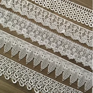 hot sale french chemical lace polyester nylon lace trim wholesale for bridal lace trim different width