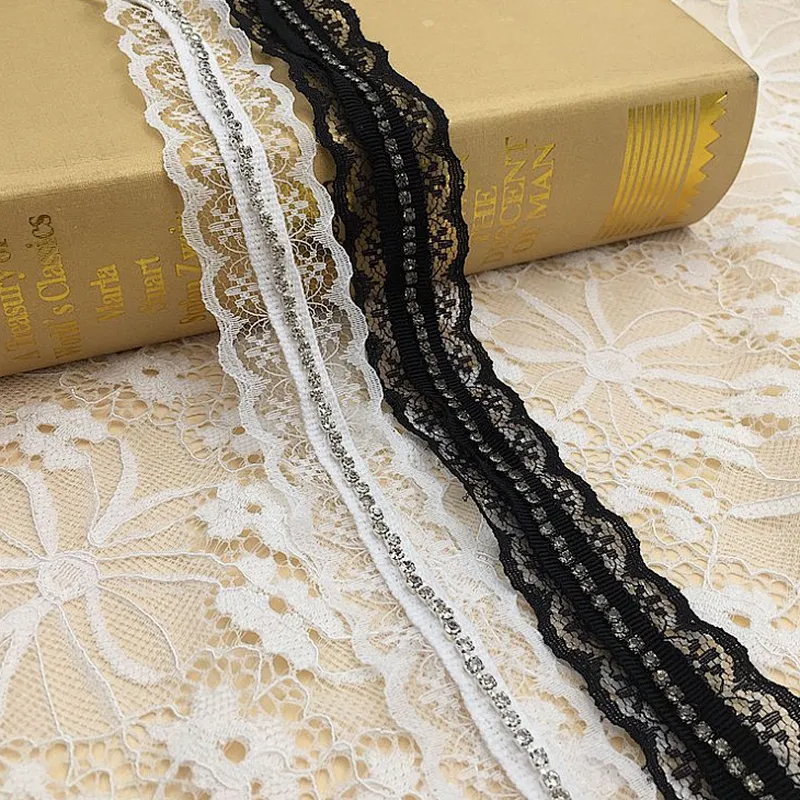 african metal long chain nylon net  lace for dress