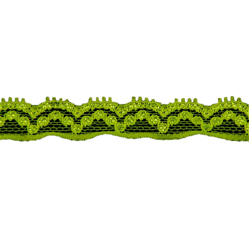 1.2cm Nylon Lycra Spandex Elastic Flower Lace Ribbon