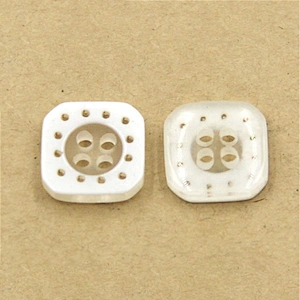 Colored Square Plastic Shirt Resin Button