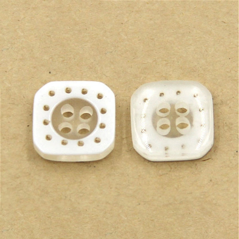 Colored Square Plastic Shirt Resin Button