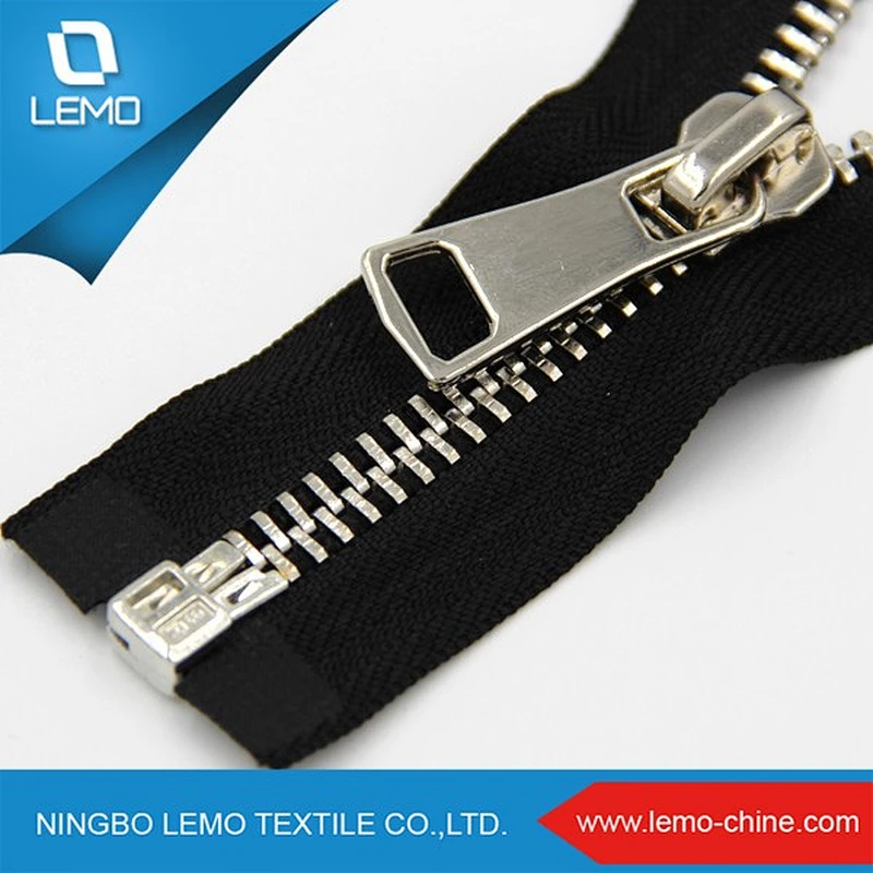 5# 30cm Shiny Nickel Giant Jeans Zipper Metal Zipper For Garment