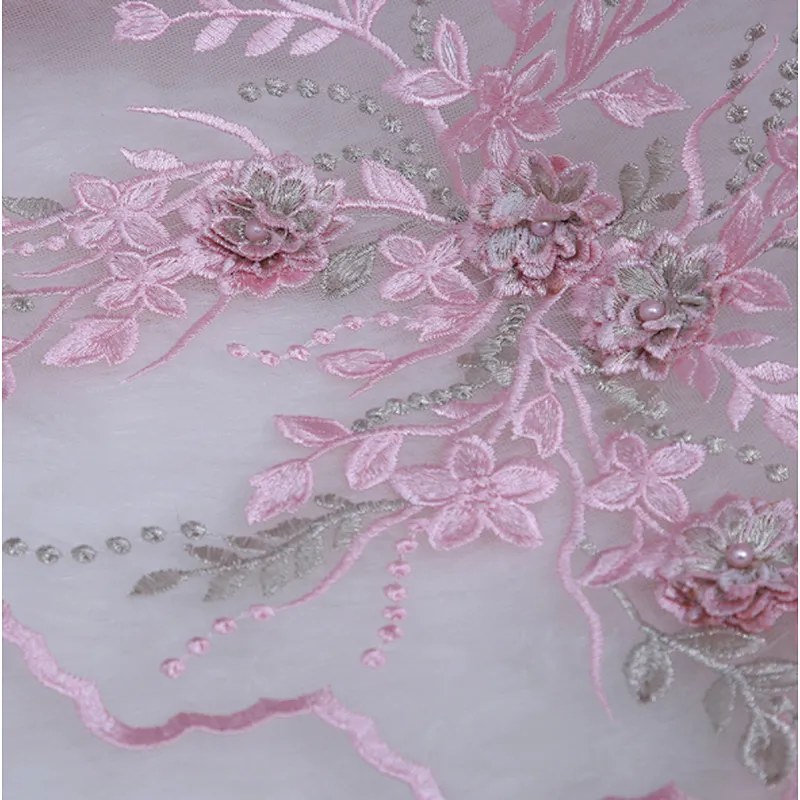 Latest Tulle Lace Fabric 2018 India Lace Fabric For Dress African Mesh Lace Embroidery Fabric
