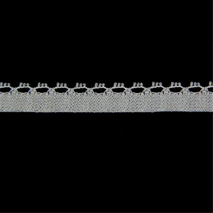 Bazaar 1.4cm Wonderful Vintage Elastic White Lace Trim Bridal Wedding Ribbon Roll  with Sewing Craft