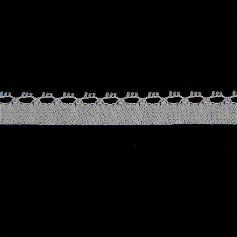 Bazaar 1.4cm Wonderful Vintage Elastic White Lace Trim Bridal Wedding Ribbon Roll  with Sewing Craft