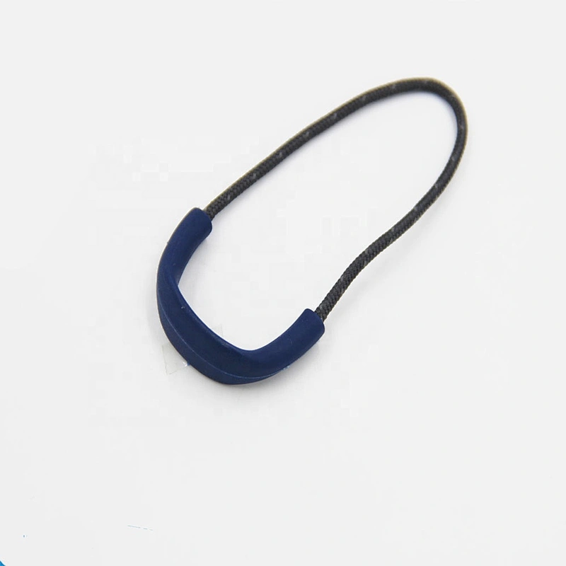 Custom logo soft pvc rubber zipper slider puller for garments and bags