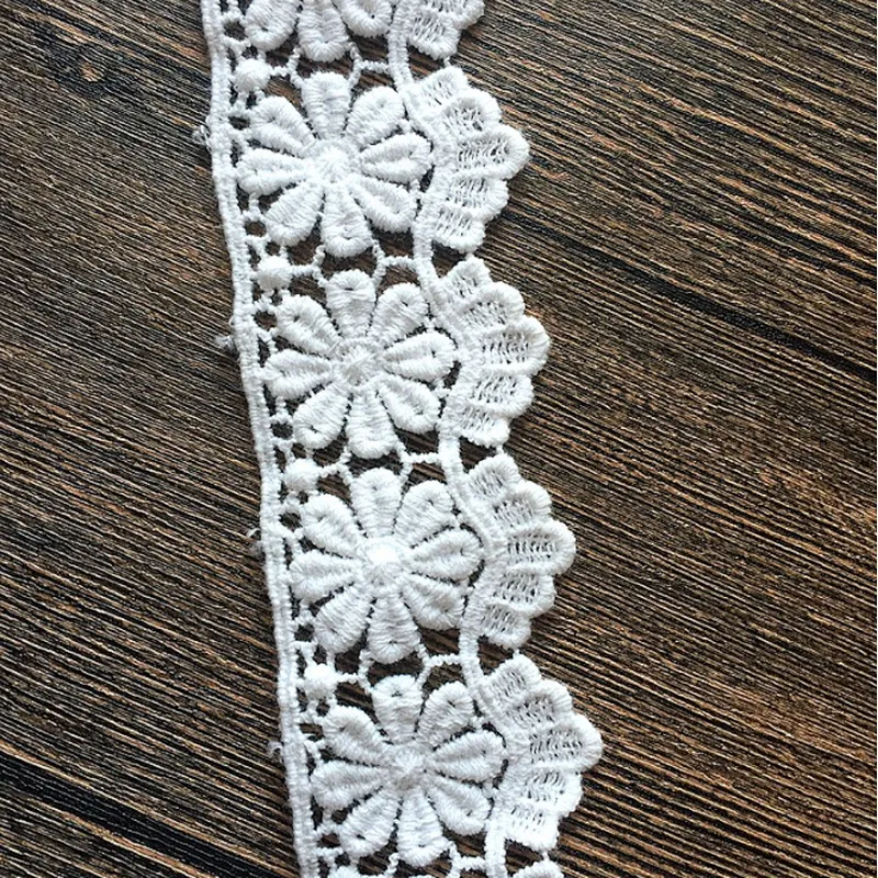 african lace market 100% cotton ribbon lace material  made in china for garment accessories