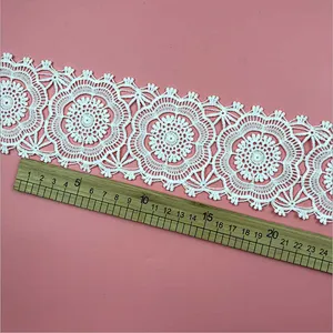Wholesale White Chemical Embroidered Lace African Lace for Garments