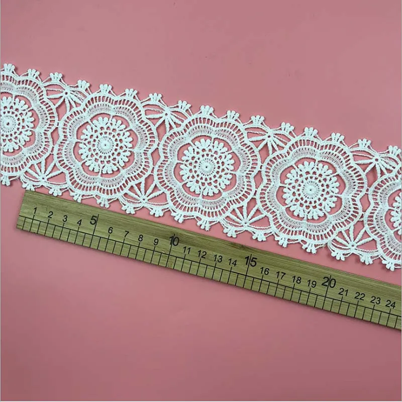 Wholesale White Chemical Embroidered Lace African Lace for Garments