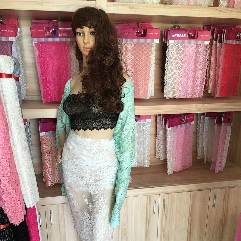 High Quality Fashionable Knitted Elastic Stretch Spandex Lace